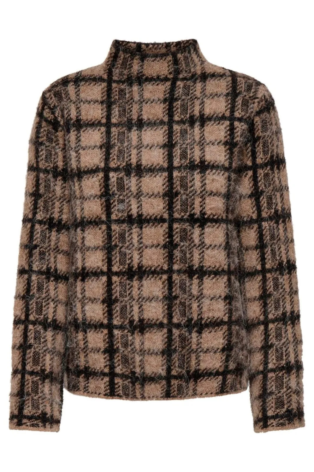 Only Onllouise Ls Highneck Knt 5083669 Chocolate Torte Toasted Coconut/Black/Mel