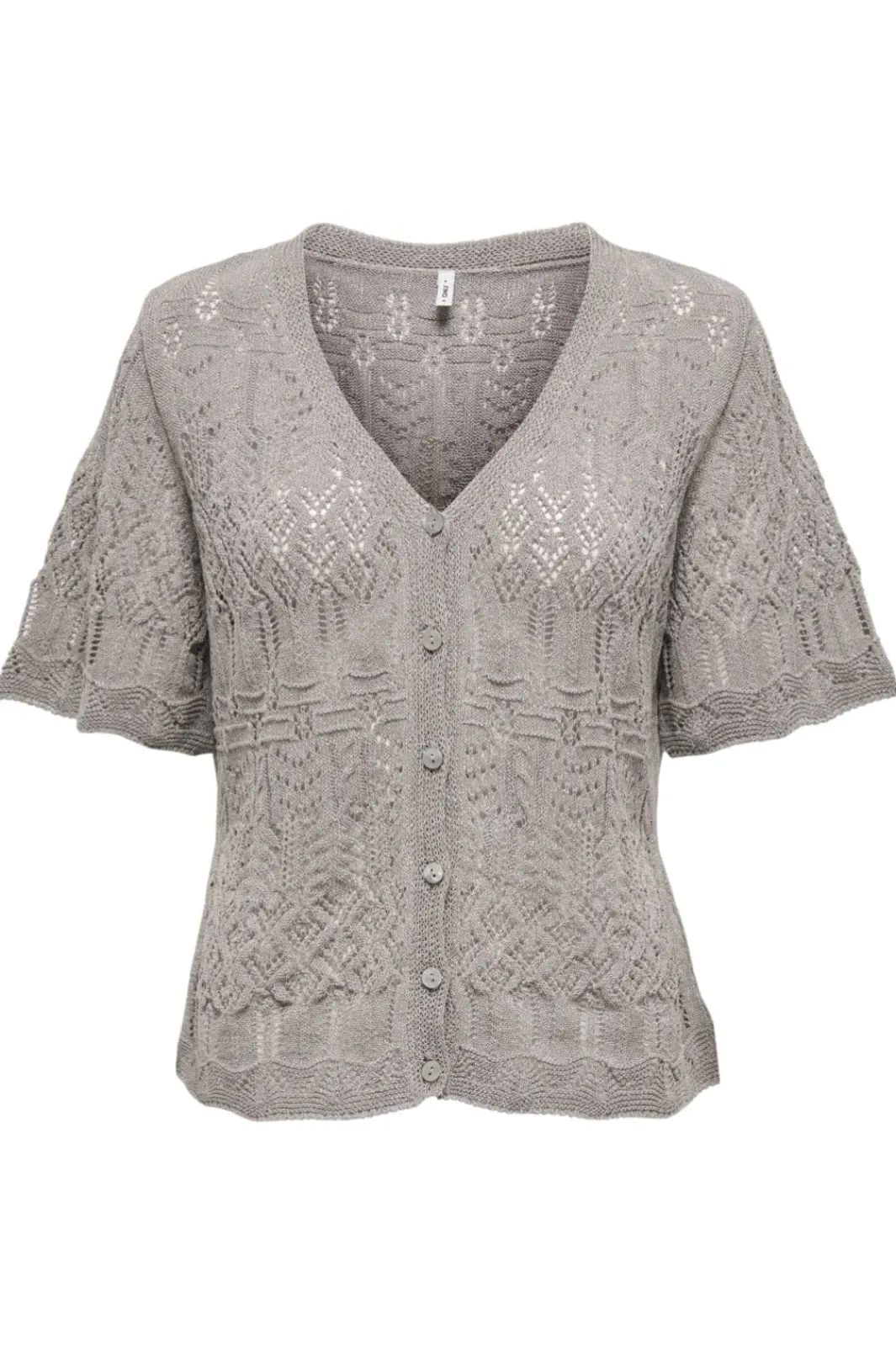 Discount Only Onllovely Ss Glitter Button Top Knt 4916203 Weathered Teak Silver