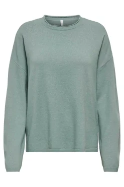 Outlet Only Onlloyal Amalio Ls O-Neck Knt 4982706 Chinois Green Melange