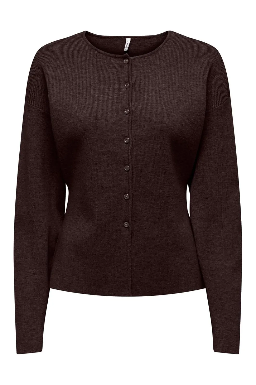 Hot Only Onllucy Ls O-Neck Cardigan Knt 5081459 Chocolate Torte Dtm Buttons