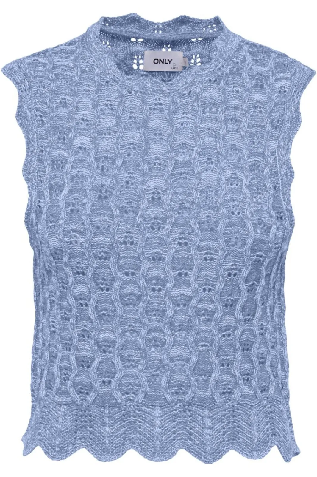 New Only Onlluna Life Sl O-Neck Tank Knt 4464322 Light Blue