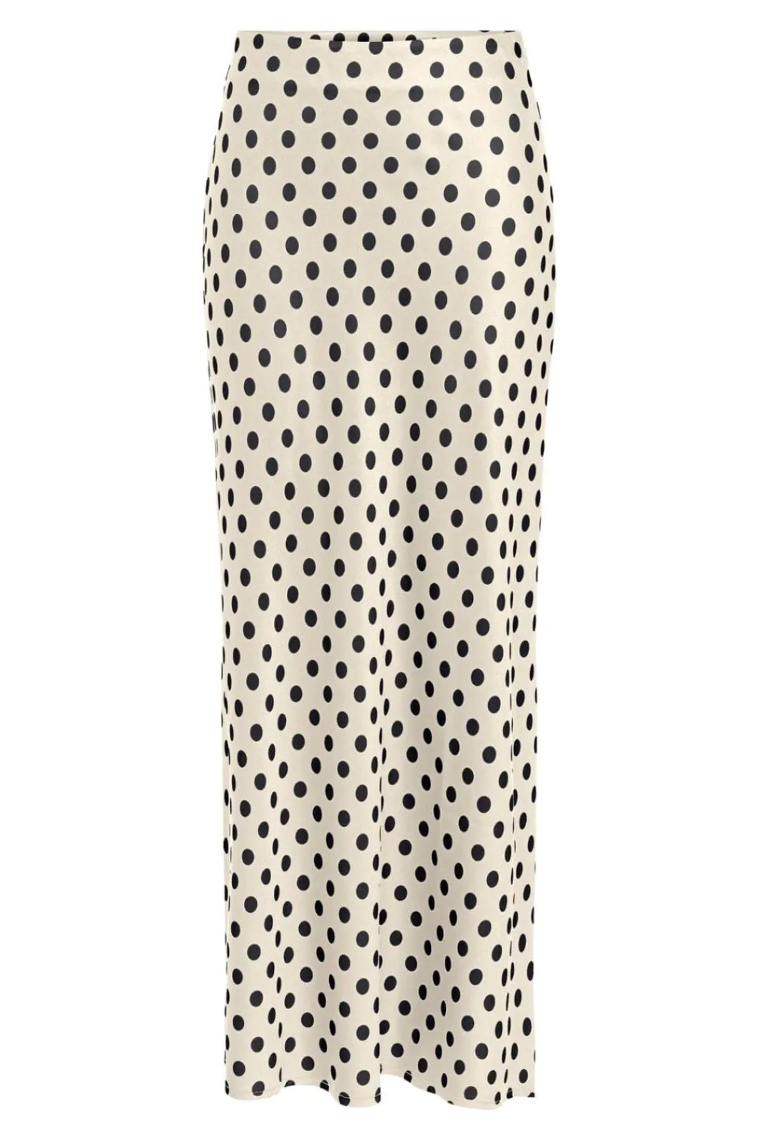 Best Only Onllydia Long Satin Skirt 4990824 Frosted Almond Black Dots
