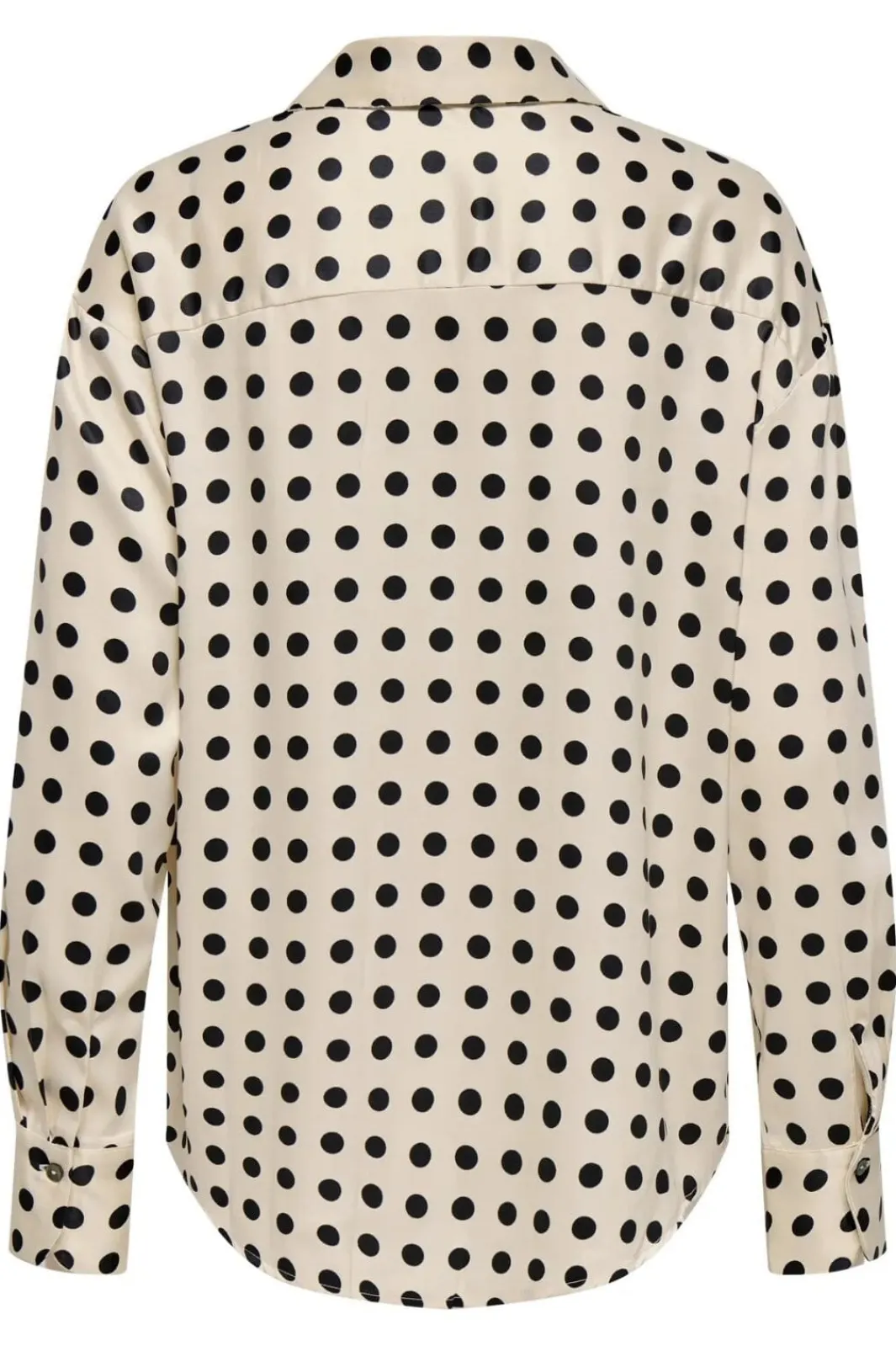 Outlet Only Onllydia L/S Satin Shirt 4990914 Frosted Almond Black Dots
