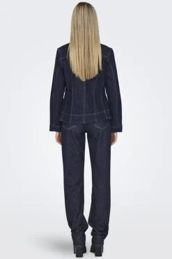 Outlet Only Onlmadison Ls Shaped Jacket Mae 4657628 Dark Blue Denim