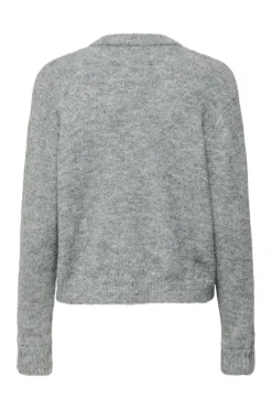Hot Only Onlmaggie Life Ls Button Cardigan Cc Knt 4802268 Light Grey Melange