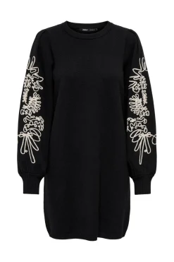 Clearance Only Onlmagnolia Ls Detail Dress Knt 4985695 Black Ecru