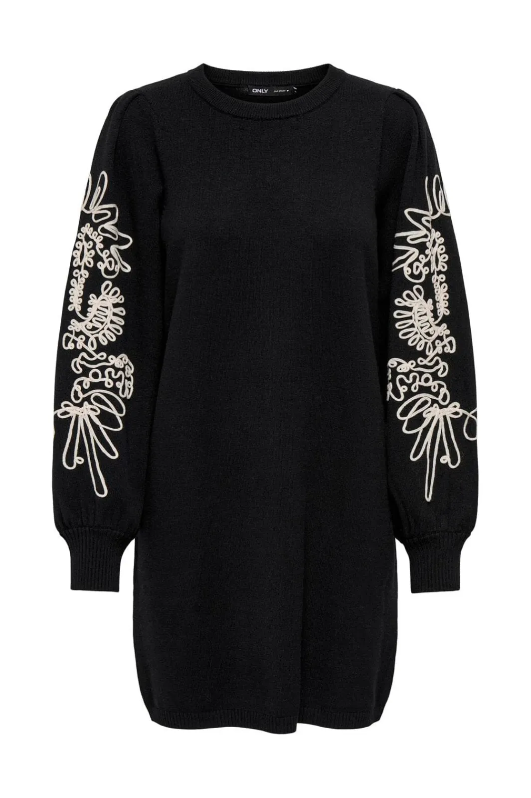 Clearance Only Onlmagnolia Ls Detail Dress Knt 4985695 Black Ecru