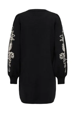 Clearance Only Onlmagnolia Ls Detail Dress Knt 4985695 Black Ecru