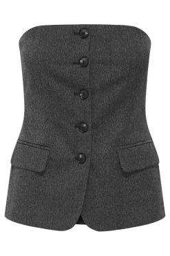 Clearance Only Onlmarnie S/L But Tube Waistcoat Tlr 4854946 Dark Grey Melange