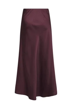 Sale Only Onlmika Vis Satin Long Skirt 4886623 Decadent Chocolate