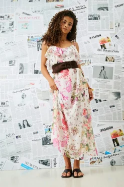 Sale Only Onlmilla Strap Dress 4973256 Cloud Dancer Patchwork Flowers