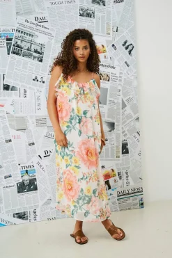 Sale Only Onlmilla Strap Dress 4973255 Cloud Dancer Big Flowers
