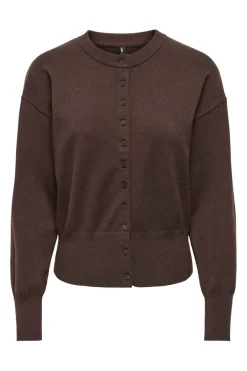 Sale Only Onlmio Ls O-Neck Button Cardiga Knt 5052264 Seal Brown Dtm Buttons
