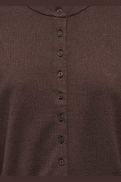 Sale Only Onlmio Ls O-Neck Button Cardiga Knt 5052264 Seal Brown Dtm Buttons