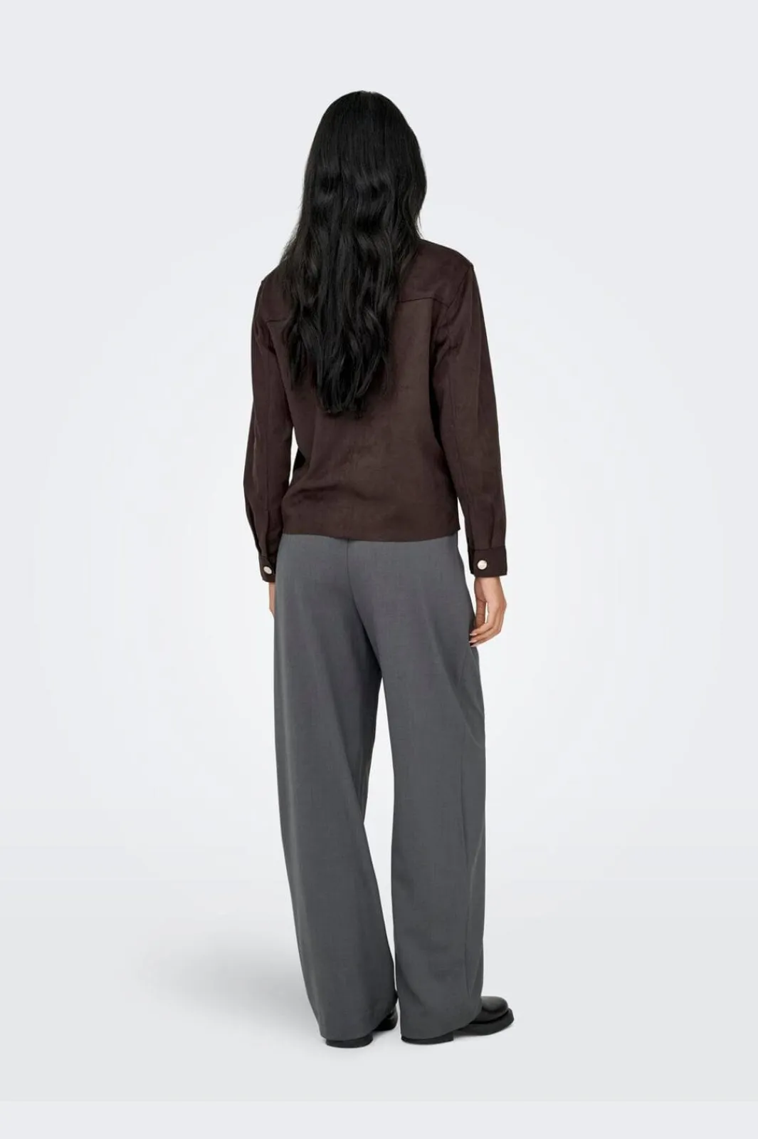 Best Only Onlmira L/S Faux Suede Shirt 4962108 Coffee Bean