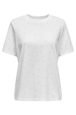 Discount Only Onlmonja S/S Studs Tee 4680461 White Studs