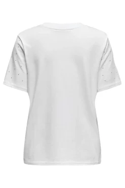 Discount Only Onlmonja S/S Studs Tee 4680461 White Studs