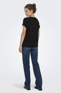 New Only Onlmoster Glitter S/S Top 4847262 Black Black Lurex