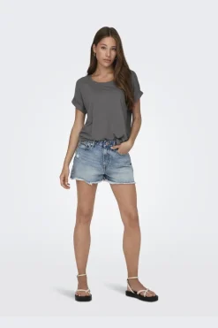 Hot Only Onlmoster S/S O-Neck Top 4336608 Plum Kitten
