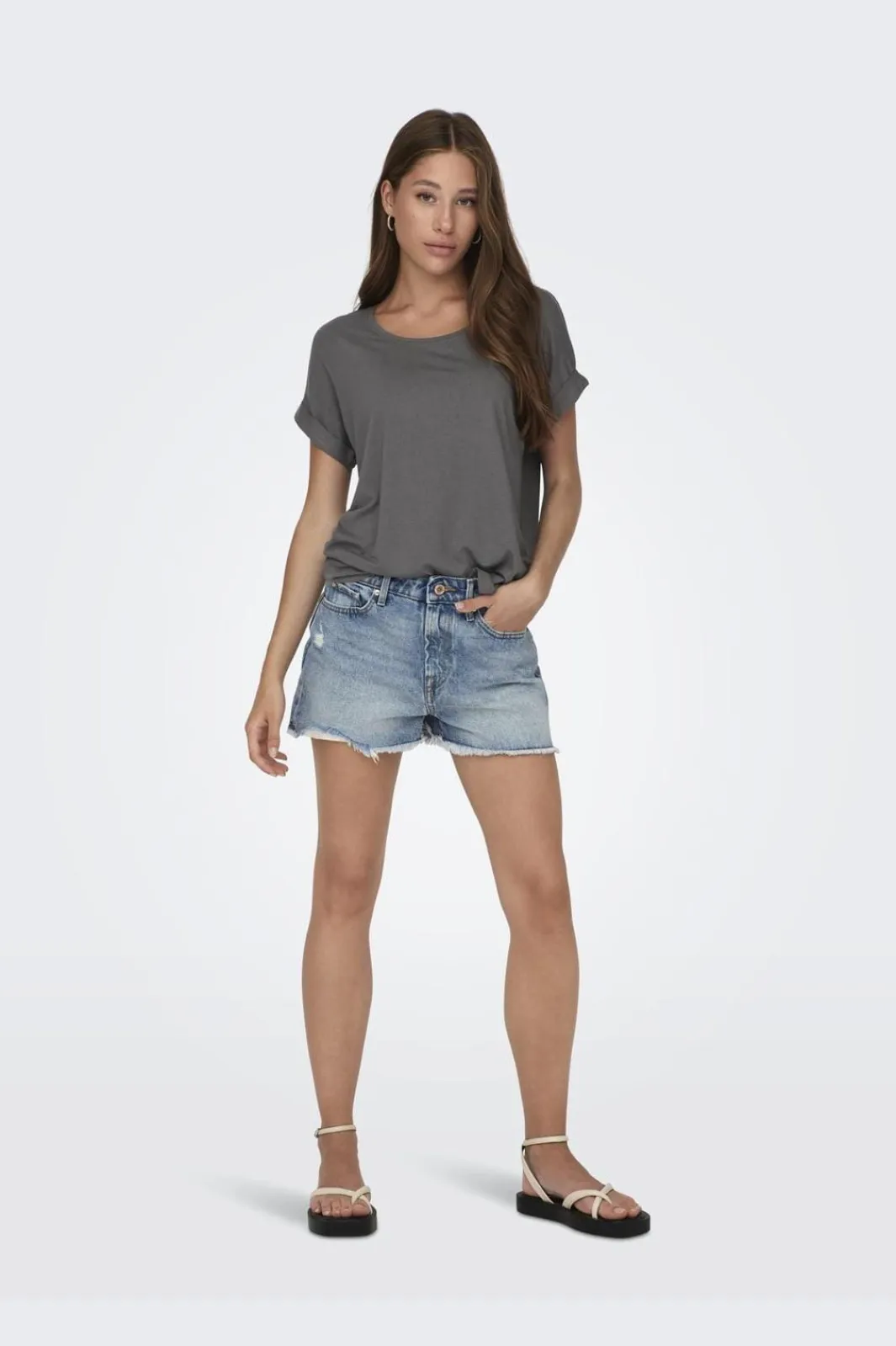 Hot Only Onlmoster S/S O-Neck Top 4336608 Plum Kitten