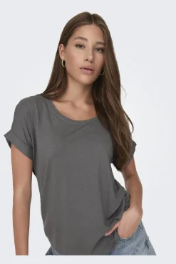 Hot Only Onlmoster S/S O-Neck Top 4336608 Plum Kitten