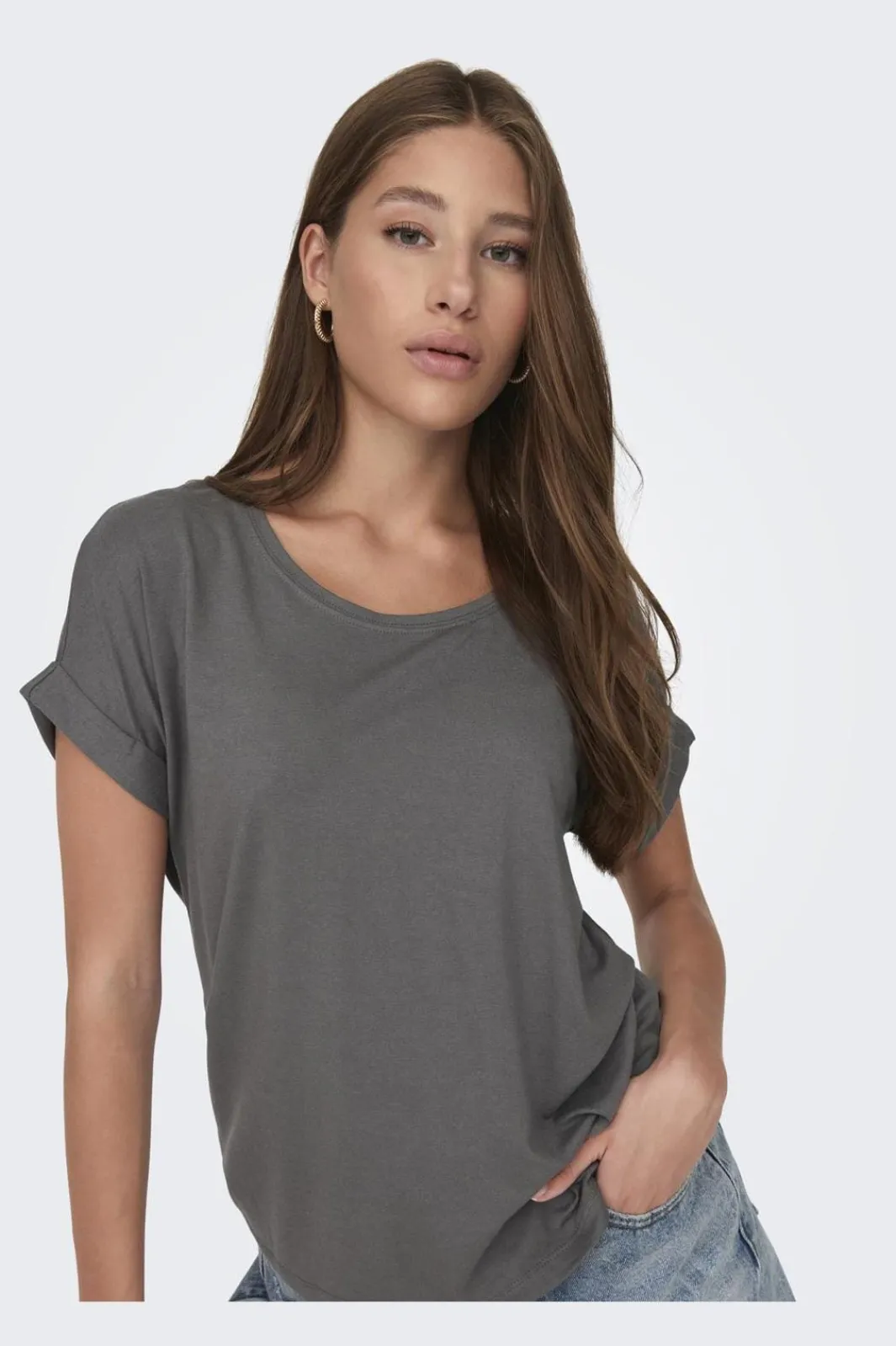 Hot Only Onlmoster S/S O-Neck Top 4336608 Plum Kitten