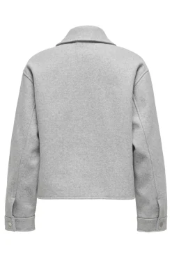 New Only Onlnancy Life Cargo Jacket 4734675 Light Grey Melange