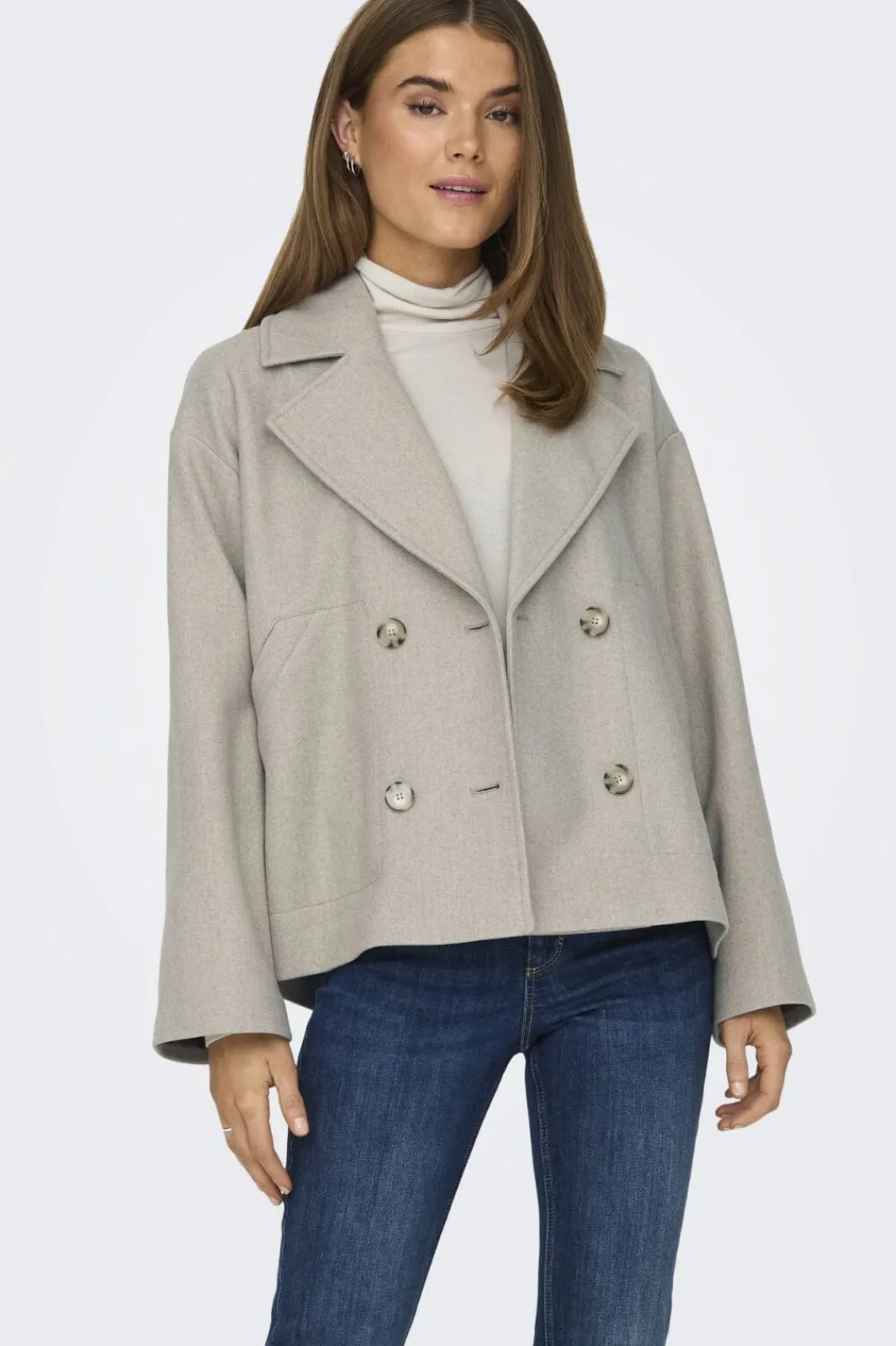 Only Onlnancy Life Jacket 4423838 Simply Taupe Melange