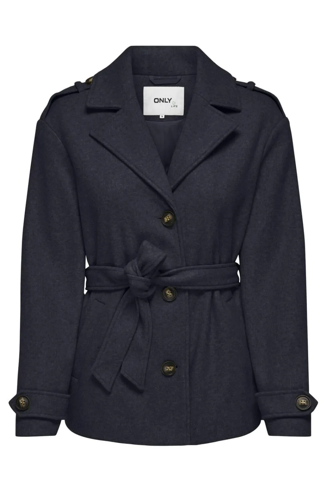 Outlet Only Onlnancy Life Short Trench Coat Cc 4577703 Night Sky Melange