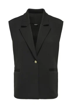 Discount Only Onlnaomi S/L Button Vest Swt 4912499 Black Gold Buttons