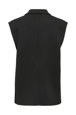 Discount Only Onlnaomi S/L Button Vest Swt 4912499 Black Gold Buttons
