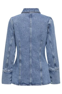 Online Only Onlnara L/S Fitted Shirt Sik 4717339 Medium Blue Denim