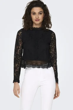 New Only Onlnew Karo Ls Lace Top 4142378 Black