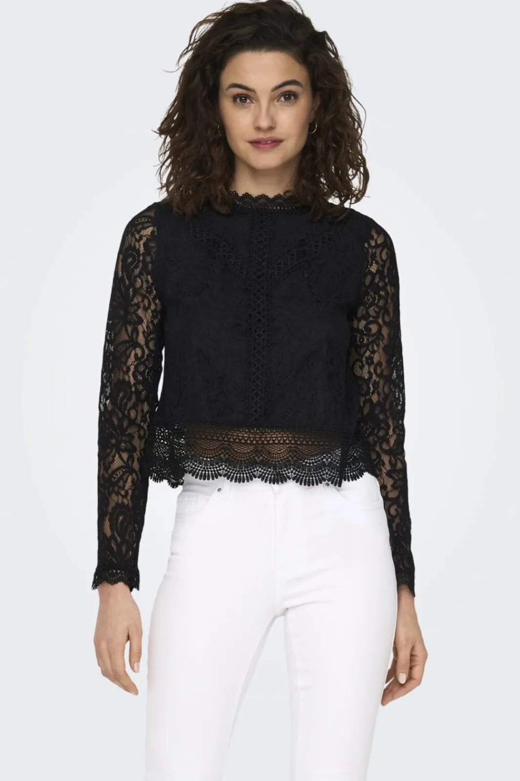 New Only Onlnew Karo Ls Lace Top 4142378 Black