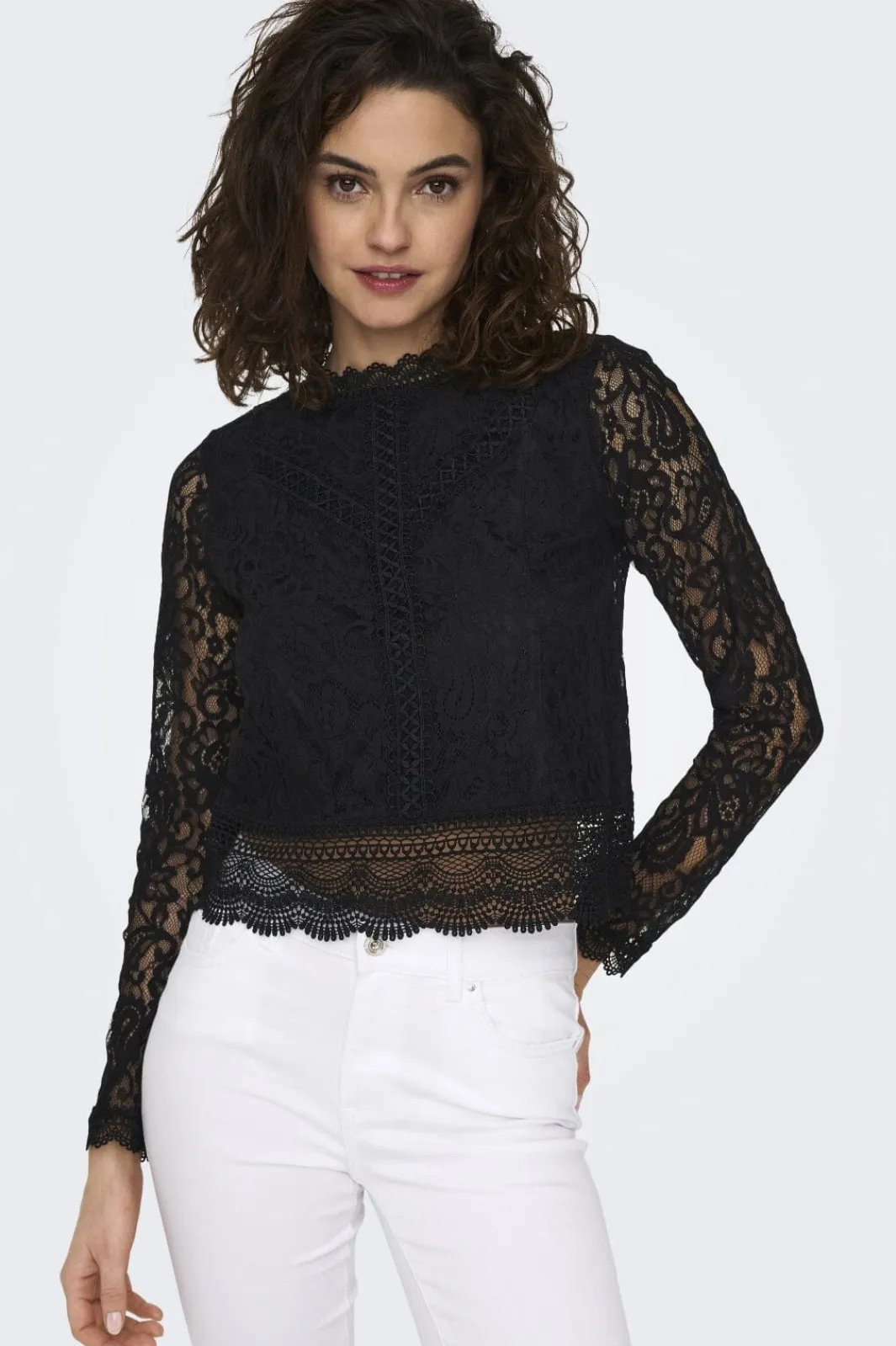 New Only Onlnew Karo Ls Lace Top 4142378 Black