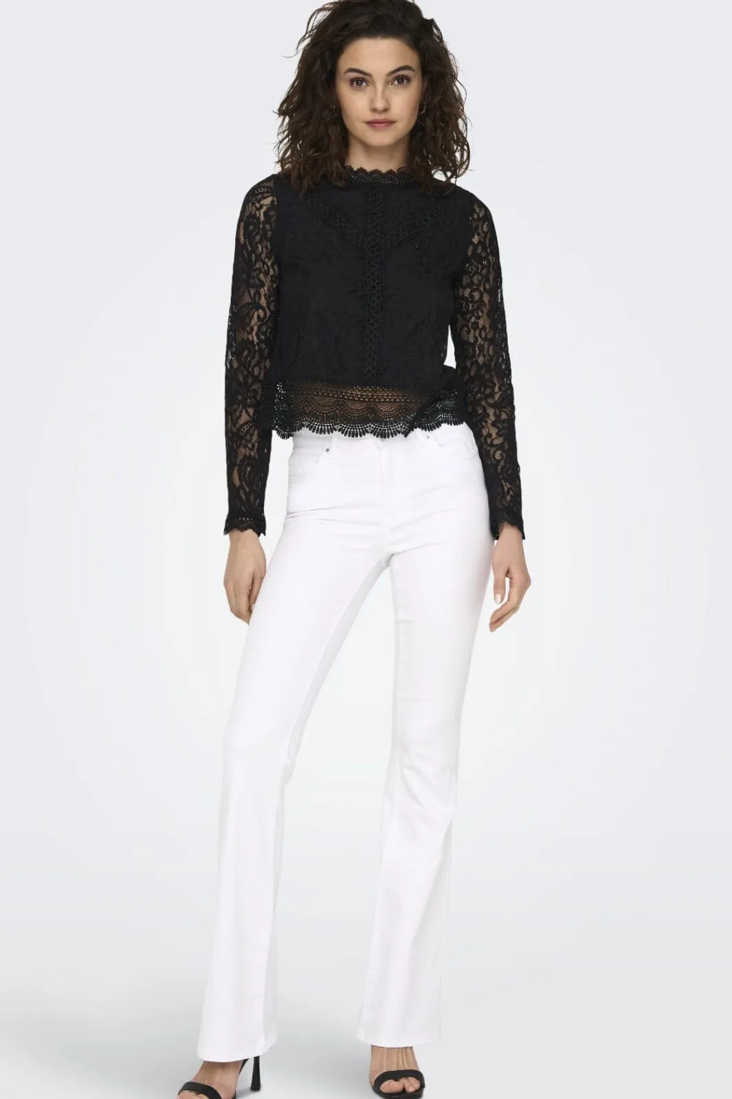 New Only Onlnew Karo Ls Lace Top 4142378 Black