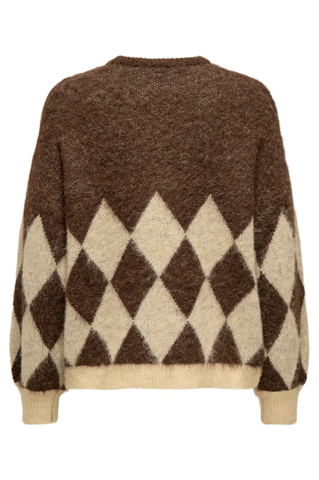 New Only Onlnoeme Life Ls Jq O-Neck Nca Knt 4894898 Chestnut Biscotti/Melange/Harlekin