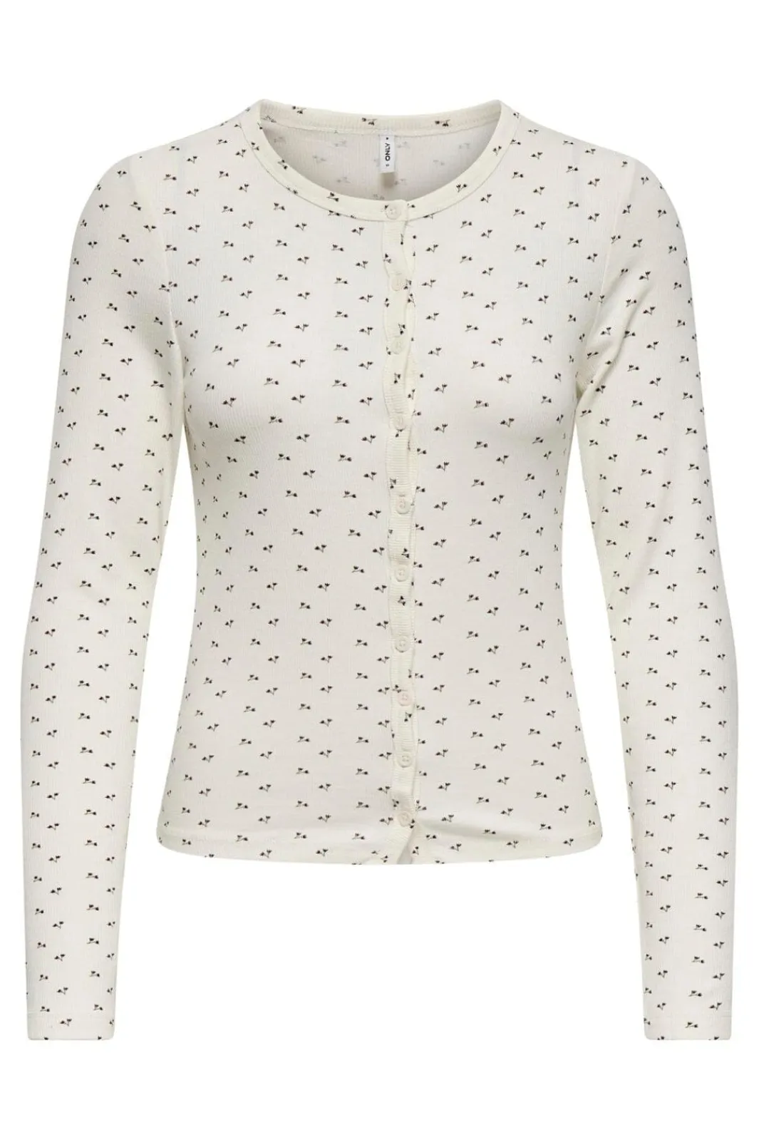Outlet Only Onlnora L/S Cardigan 4977938 Cloud Dancer Little Flower Winetasting