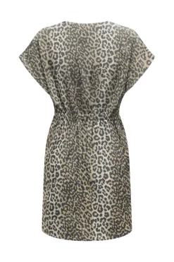 Online Only Onlnova Life Elite S/S Macey Dress 4746336 Timber Wolf 631 Wildlife