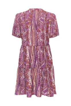 Only Onlnova Life Elite S/S Thea Dress 4697291 Fuchsia Fedora 617 Bohobabe