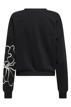 Only Onlodessa L/S O-Neck Box Ub Swt 4806648 Black W. Blury Flower