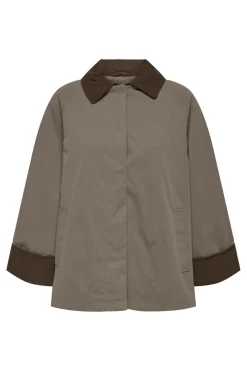 Online Only Onlorchid Mix Cordoroy Parka Coat 4902178 Walnut Chocolate Brown