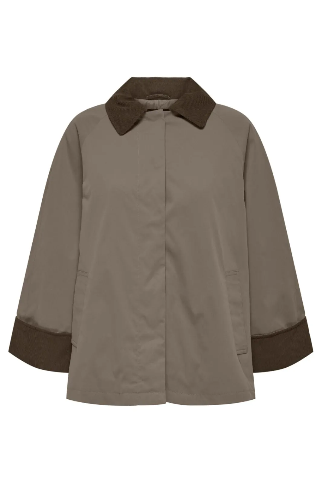 Online Only Onlorchid Mix Cordoroy Parka Coat 4902178 Walnut Chocolate Brown