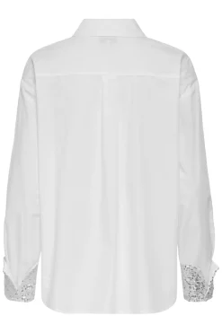 Hot Only Onlpanama Ls Sequines Mix Shirt 4841579 Bright White