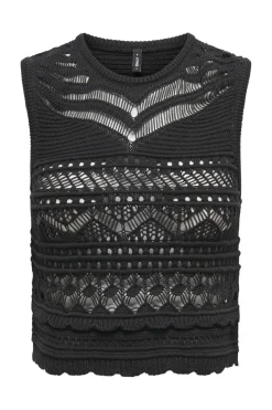 Outlet Only Onlpaula Sl O-Neck Top Knt 4710550 Black