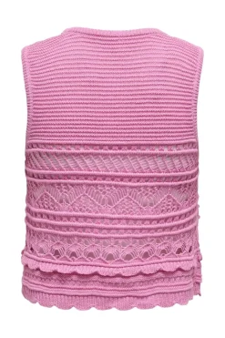 Discount Only Onlpaula Sl O-Neck Top Knt 4710551 Fuchsia Pink