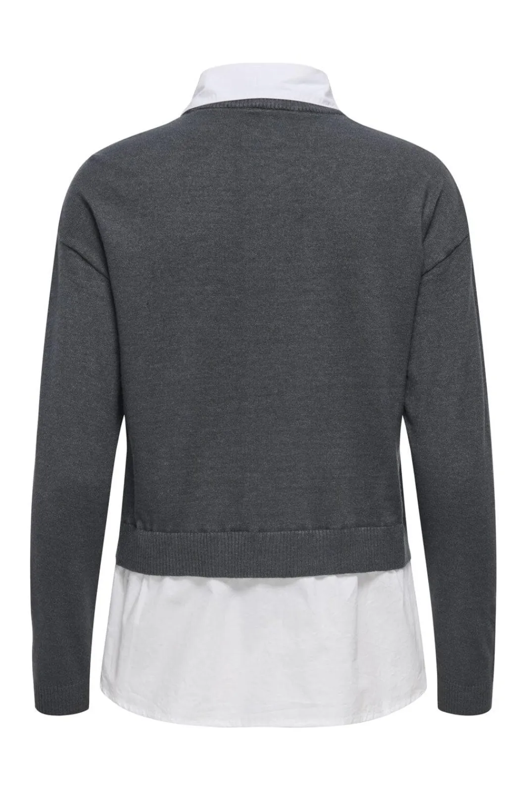 Sale Only Onlpayson Ls Mix Pullover Knt 4894557 Dark Grey Melange Cloud Dancer Woven