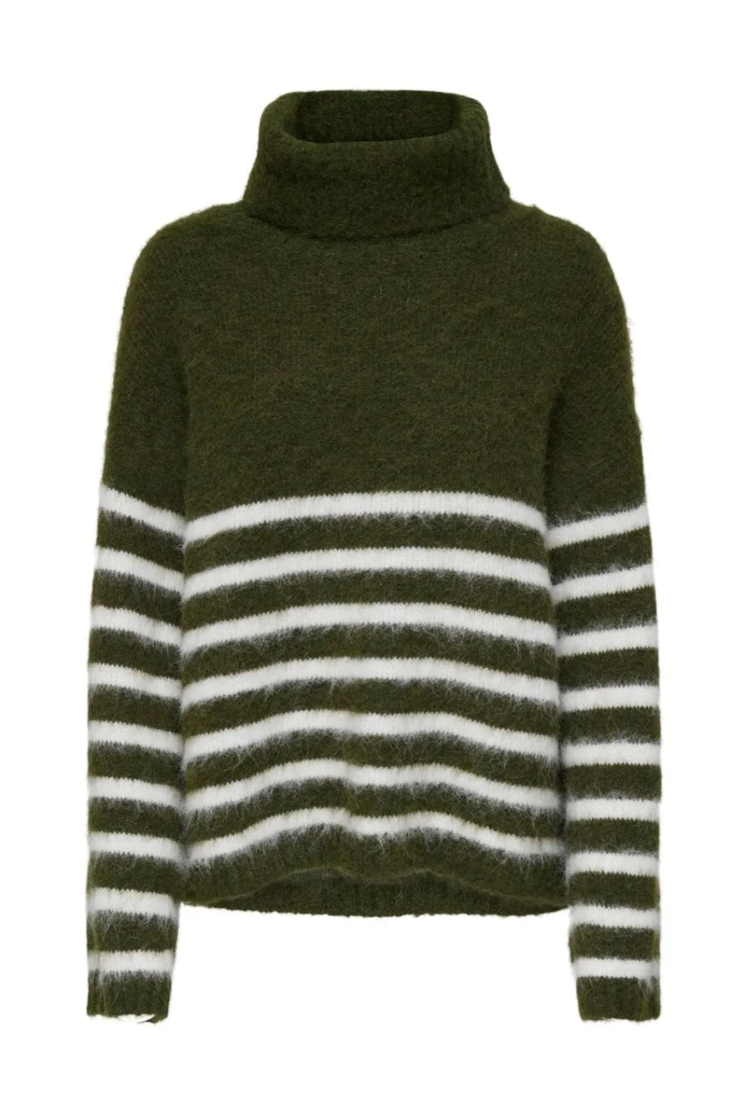 Discount Only Onlperil Life Ls Rollneck Knt 5019917 Winter Moss Cloud Dancer