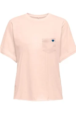 Clearance Only Onlpetrea Life S/S Summer Top 4863876 Soft Pink Heart