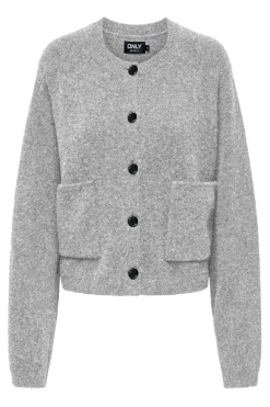 Hot Only Onlpiemonte L/S Cardigan Knt 4857994 Light Grey Melange